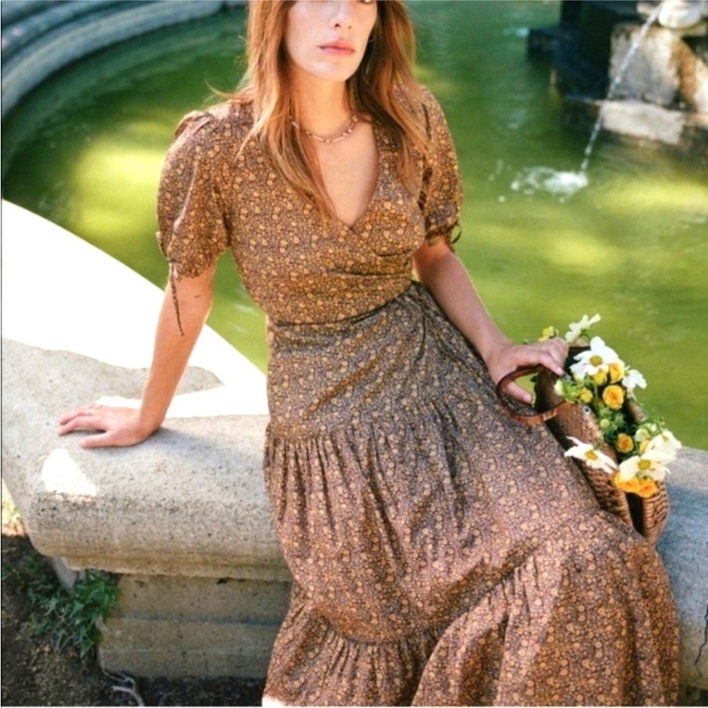 Christy Dawn Floral Brown Dress